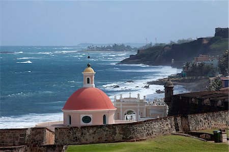 The colonial town, San Juan, Puerto Rico, West Indies, Caribbean, United States of America, Central America Foto de stock - Con derechos protegidos, Código: 841-06446993