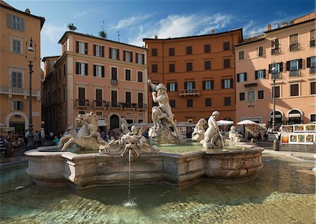 rome - Fontaine de la Piazza Navona, Rome, Lazio, Italie, Europe Photographie de stock - Rights-Managed, Code: 841-06447040