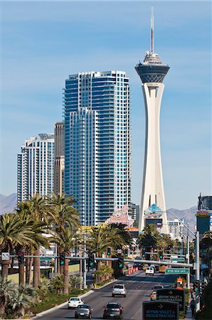 Stratosphere Casino, Hotel and Tower, Las Vegas, Nevada, United States of America, North America Foto de stock - Direito Controlado, Número: 841-06447384