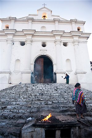 Church of Santo Tomas, Chichicastenango, Guatemala, Central America Foto de stock - Con derechos protegidos, Código: 841-06447410