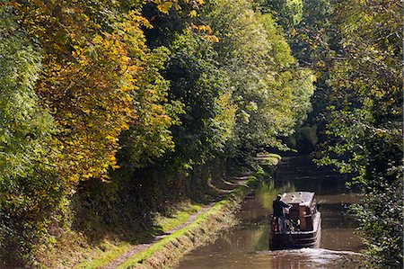 Narrowboat cruising on the Monmouthshire and Brecon Canal, Llangattock, Brecon Beacons National Park, Powys, Wales, United Kingdom, Europe Stock Photo - Rights-Managed, Code: 841-06447440