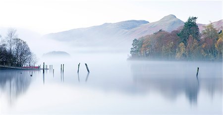 simsearch:841-08031478,k - Misty morning on Derwent Water, Keswick, Lake District National Park, Cumbria, England, United Kingdom, Europe Stock Photo - Rights-Managed, Code: 841-06447464