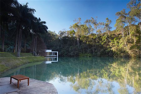 Galeria True Rouge on lake at Centro de Arte Contemporanea Inhotim, Brumadinho, Belo Horizonte, Minas Gerais, Brazil, South America Stock Photo - Rights-Managed, Code: 841-06447633