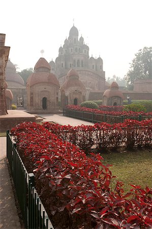 religious places india - Gardens around Siddheswari Kalibari, dominating the terracotta temple complex, Kalna, West Bengal, India, Asia Stock Photo - Rights-Managed, Code: 841-06447713