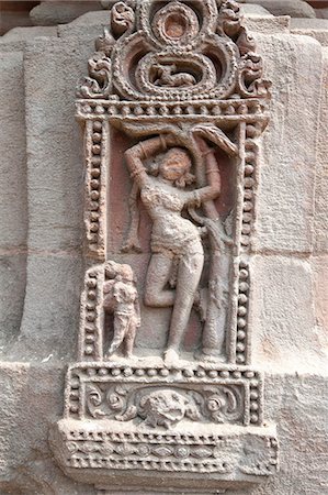 simsearch:841-06447826,k - Erotic carving of woman on the 11th century Rajarani temple, known as the love temple, dedicated to Lord Shiva, Bhubaneshwar, Orissa, India, Asia Stock Photo - Rights-Managed, Code: 841-06447791