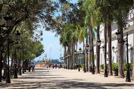 Paseo de la Princesa (Walkway of the Princess), Old San Juan, San Juan, Puerto Rico, West Indies, Caribbean, United States of America, Central America Stock Photo - Rights-Managed, Code: 841-06447910