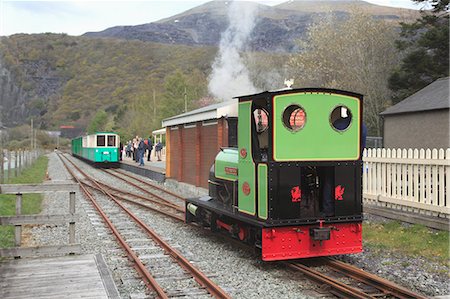 Lake Railway, Station, Llanberis, Gwynedd, Snowdonia, North Wales, Wales, United Kingdom, Europe Stock Photo - Rights-Managed, Code: 841-06447957
