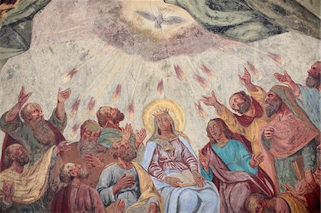 Holy Spirit fresco in Loreto church, Prague, Czech Republic, Europe Stock Photo - Rights-Managed, Code: 841-06448039