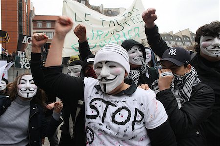 démonstration - Arrêt ACTA manifestants mars à Paris, France, Europe Photographie de stock - Rights-Managed, Code: 841-06448080