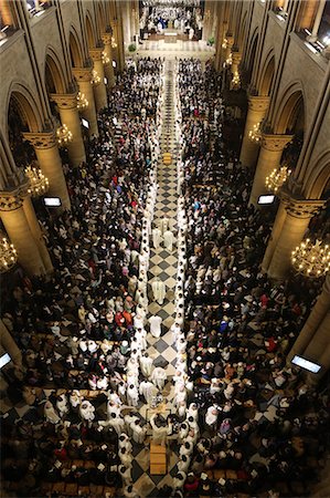 Chrism mass (Easter Wednesday) in Notre Dame Cathedral, Paris, France, Europe Foto de stock - Con derechos protegidos, Código: 841-06448123