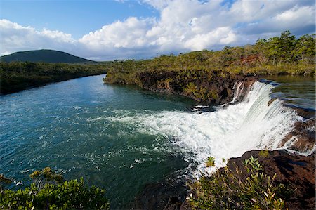 The waterfalls Chutes de la Madeleine on the south coast of Grande Terre, New Caledonia, Melanesia, South Pacific, Pacific Foto de stock - Direito Controlado, Número: 841-06448307