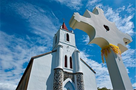 Church near Pouebo on the east coast of Grande Terre, New Caledonia, Melanesia, South Pacific, Pacific Foto de stock - Con derechos protegidos, Código: 841-06448300