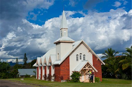 Petite église sur la côte est de la Grande Terre, Nouvelle Calédonie, Mélanésie, Pacifique Sud, Pacifique Photographie de stock - Rights-Managed, Code: 841-06448303