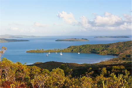 View over the south coast of Grande Terre, New Caledonia, Melanesia, South Pacific, Pacific Foto de stock - Con derechos protegidos, Código: 841-06448310