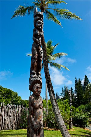 Tjibaou cultural center in Noumea, New Caledonia, Melanesia, South Pacific, Pacific Foto de stock - Direito Controlado, Número: 841-06448313