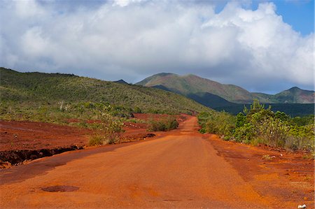 Red soil on the south coast of Grande Terre, New Caledonia, Melanesia, South Pacific, Pacific Stock Photo - Rights-Managed, Code: 841-06448322