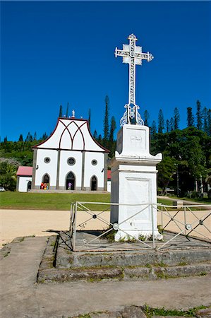 The Christian church of Vao, Ile des Pins, New Caledonia, Melanesia, South Pacific, Pacific Stock Photo - Rights-Managed, Code: 841-06448332