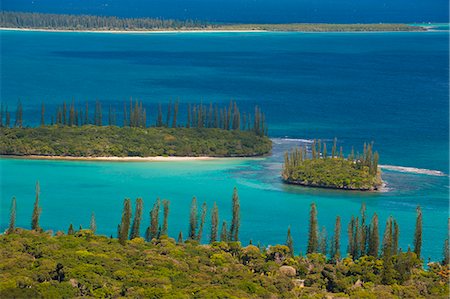 View over the Ile des Pins, New Caledonia, Melanesia, South Pacific, Pacific Foto de stock - Con derechos protegidos, Código: 841-06448349