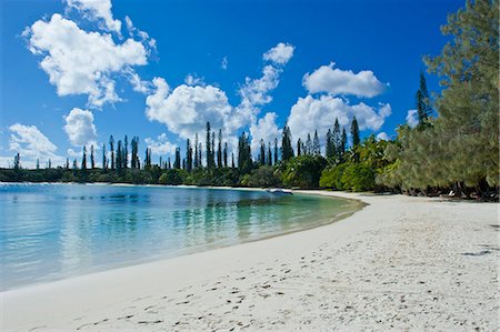 Plage de sable blanc, la baie de Kanumera, Ile des Pins, Nouvelle-Calédonie, Mélanésie, Pacifique Sud, Pacifique Photographie de stock - Rights-Managed, Code: 841-06448350
