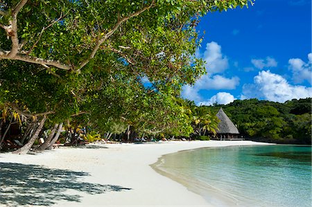 White sand beach, Bay de Kanumera, Ile des Pins, New Caledonia, Melanesia, South Pacific, Pacific Foto de stock - Con derechos protegidos, Código: 841-06448351