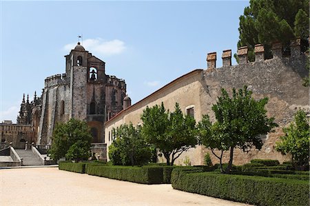 Gardens and exterior of the Convent of Christ (Convento de Cristo), UNESCO World Heritage Site, Tomar, Ribatejo, Portugal, Europe Stock Photo - Rights-Managed, Code: 841-06448419