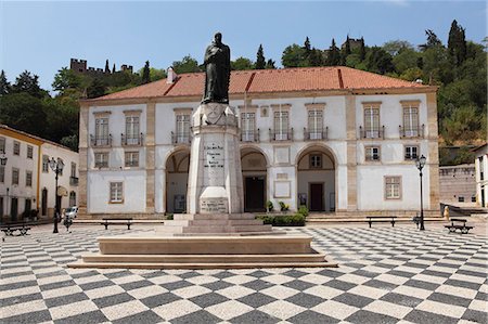 portugal culture - Statue of Gualdim Pais, the city founder, by the town hall, on the Praca de Republica, Tomar, Ribatejo, Portugal, Europe Stock Photo - Rights-Managed, Code: 841-06448432