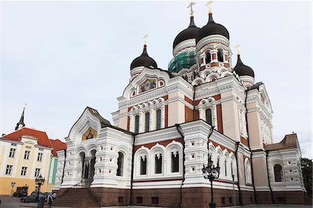 estonia - Alexander Nevsky Cathedral, a Russian Reviival style Orthodox church, by Mikhail Preobrazhensky, Toompea, Tallinn, Estonia, Europe Stock Photo - Rights-Managed, Code: 841-06448449