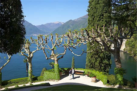 Jardins de la Villa del Balbianello sur Punta di Lavedo sous le soleil de printemps, Lenno, lac de Côme, lacs italiens, Italie, Europe Photographie de stock - Rights-Managed, Code: 841-06448477