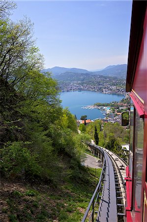 simsearch:841-05784868,k - View of Monte Bre Funicular, Lake Lugano, Lugano, Ticino, Switzerland, Europe Foto de stock - Con derechos protegidos, Código: 841-06448473