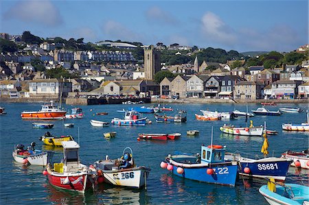 simsearch:841-05795955,k - Summer sunshine on boats in the old harbour, St. Ives, Cornwall, England, United Kingdom, Europe Stock Photo - Rights-Managed, Code: 841-06448508
