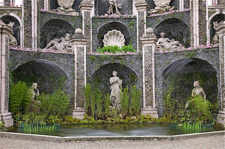 Detail of Water Theatre, Isola Bella Palace Gardens, Borromean Islands, Lake Maggiore, Piedmont, Italian Lakes, Italy, Europe Foto de stock - Con derechos protegidos, Código: 841-06448500