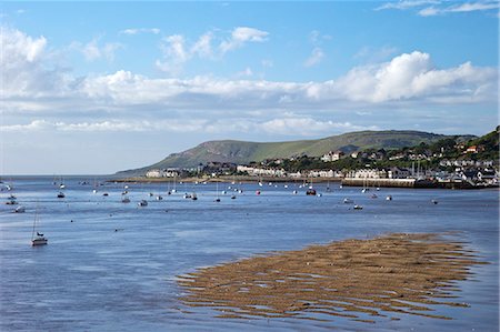 Conwy Flussmündung Deganwy und Great Orme, Llandudno, im Sommer, Gwynedd, Wales, Großbritannien, Nordeuropa Stockbilder - Lizenzpflichtiges, Bildnummer: 841-06448545