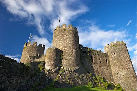 Conwy medieval castle in summer, UNESCO World Heritage Site, Gwynedd, North Wales, United Kingdom, Europe Foto de stock - Con derechos protegidos, Código: 841-06448548