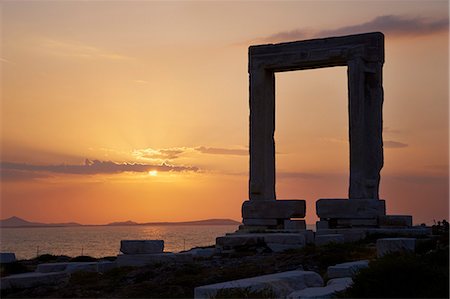 Passerelle, Temple d'Apollon, site archéologique, Naxos, Cyclades, îles grecques, Grèce, Europe Photographie de stock - Rights-Managed, Code: 841-06448562