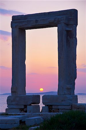 stone gates - Gateway, Temple of Apollo, archaeological site, Naxos, Cyclades, Greek Islands, Greece, Europe Stock Photo - Rights-Managed, Code: 841-06448563