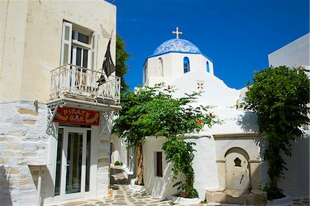 fe - Church, Hora (Chora) Parikia, Paros, Cyclades, Greek Islands, Greece, Europe Foto de stock - Con derechos protegidos, Código: 841-06448612
