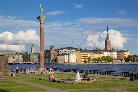 europe city waterfront - City skyline from City Hall, Stockholm, Sweden, Scandinavia, Europe Stock Photo - Rights-Managed, Code: 841-06448917