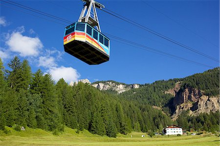 forest sky worms eye view - Cable car, Vigo di Fassa, Fassa Valley, Trento Province, Trentino-Alto Adige/South Tyrol, Italian Dolomites, Italy, Europe Stock Photo - Rights-Managed, Code: 841-06448912