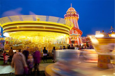 evening outdoor - Helter Skelter, Goose Fair, Nottingham, Nottinghamshire, Angleterre, Royaume-Uni, Europe Photographie de stock - Rights-Managed, Code: 841-06448927