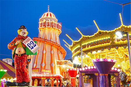 payasa - Helter Skelter, Goose Fair, Nottingham, Nottinghamshire, England, United Kingdom, Europe Foto de stock - Con derechos protegidos, Código: 841-06448929