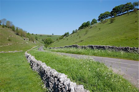 stonewall - Long Dale near Hartington, Peak District, Derbyshire, England, United Kingdom, Europe Foto de stock - Con derechos protegidos, Código: 841-06448948