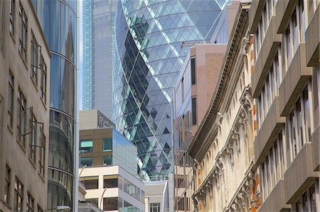 The Gherkin (Swiss Re Building), City of London, London, England, United Kingdom, Europe Foto de stock - Direito Controlado, Número: 841-06448971