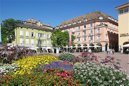 flowerbed not people - Walther Platz, Bolzano, Province de Bolzano, Trentin-Haut-Adige, Italie, Europe Photographie de stock - Rights-Managed, Code: 841-06449010