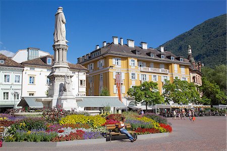 Walther-Denkmal, Walther Platz, Bozen, Provinz Bozen, Trentino-Alto Adige, Italien, Europa Stockbilder - Lizenzpflichtiges, Bildnummer: 841-06449029