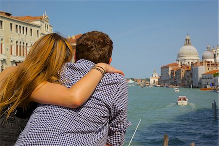 simsearch:841-06449044,k - Couple looking along the Grand Canal, Dorsoduro, Venice, UNESCO World Heritage Site, Veneto, Italy, Europe Stock Photo - Rights-Managed, Code: 841-06449047