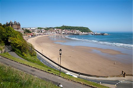 South Sands from the Cliff Top, Scarborough, North Yorkshire, Yorkshire, England, United Kingdom, Europe Stock Photo - Rights-Managed, Code: 841-06449076