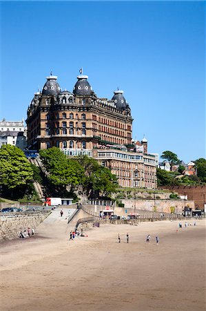 english hotels - South Sands and Grand Hotel, Scarborough, North Yorkshire, Yorkshire, England, United Kingdom, Europe Stock Photo - Rights-Managed, Code: 841-06449071