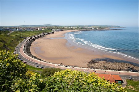 england coast - North Sands from the Cliff Top, Scarborough, North Yorkshire, Yorkshire, England, United Kingdom, Europe Stock Photo - Rights-Managed, Code: 841-06449082