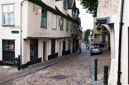 Elm Hill, Norwich, Norfolk, England, United Kingdom, Europe Fotografie stock - Rights-Managed, Codice: 841-06449192