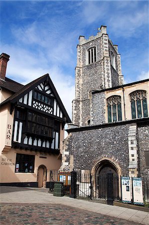 St. John Maddermarket from Pottergate, Norwich, Norfolk, England, United Kingdom, Europe Fotografie stock - Rights-Managed, Codice: 841-06449212